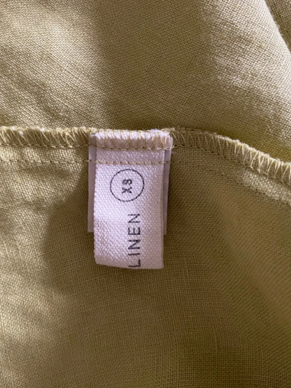 notPERFECTLINEN: MILOS puff sleeve linen blouse (Pistachio Mint, XS) - Picture 4 of 5